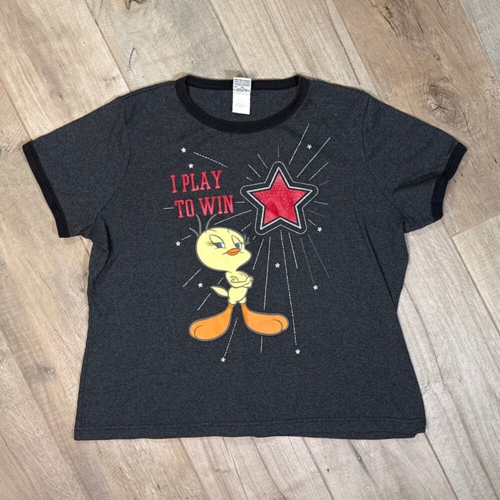 Vintage Tweety Bird I Play To Win Shirt Womens 22/24 3X